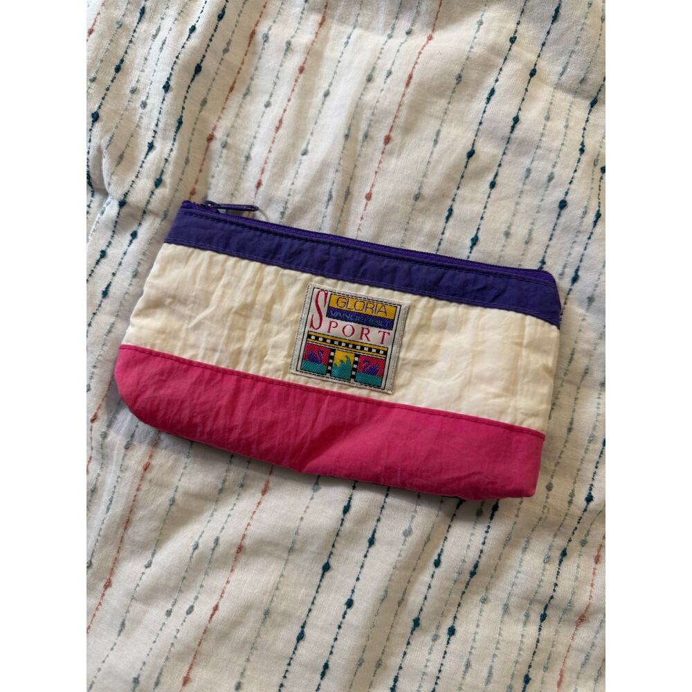 VTG Gloria Vanderbilt Sport Nylon Zipper Pouch